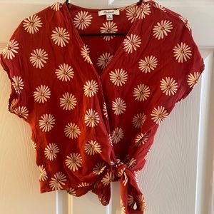 Madewell. Wrap blouse. Medium. Used but in good condition!